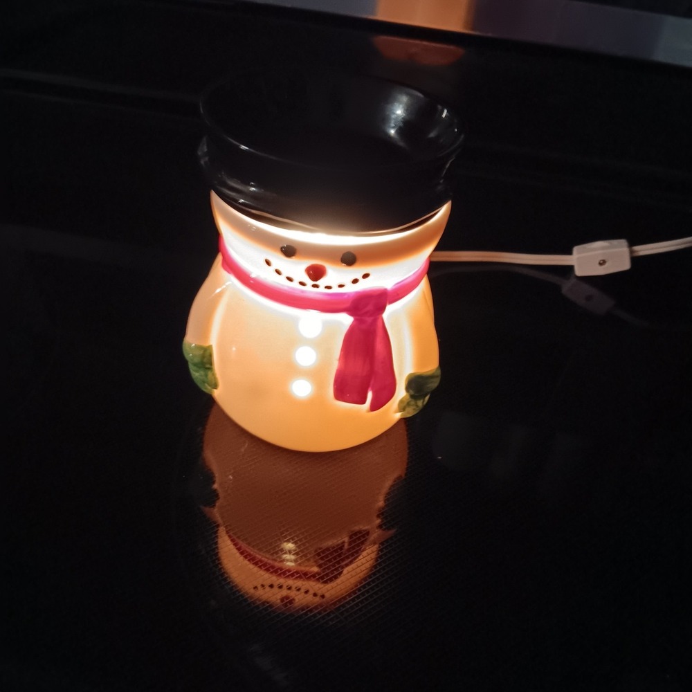 ElectricSnowman Candle Warmer 6" By Candle Warmers ETC No Candle Included EUC